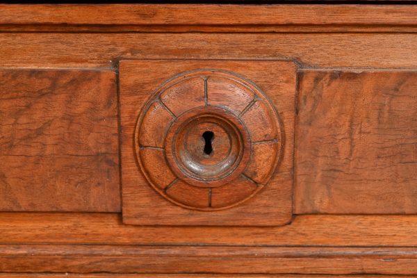 Herter Brothers Style Antique Eastlake Victorian Carved Walnut Glass Front Bookcase, Circa 1880s - Image 9