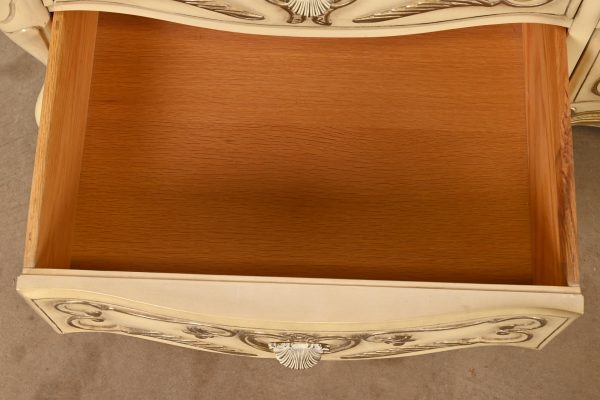 Romweber French Rococo Louis XV Cream Lacquered Nine-Drawer Dresser, Circa 1960s - Image 6