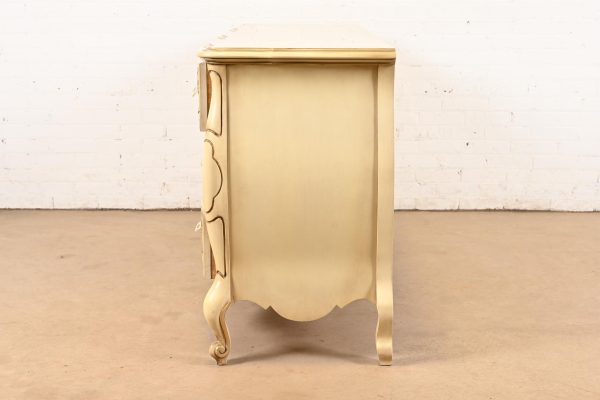 Romweber French Rococo Louis XV Cream Lacquered Nine-Drawer Dresser, Circa 1960s - Image 10