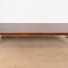 Baker Furniture Stately Homes Chippendale Burled Walnut Extension Dining Table, Newly Refinished - Image 2
