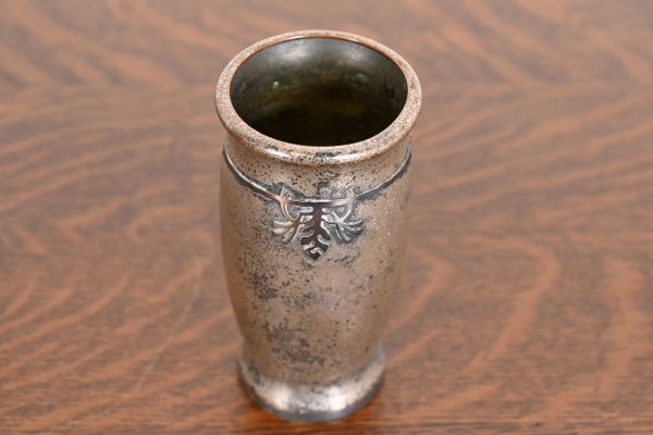 Silver Crest Arts & Crafts Sterling Silver on Bronze Vase - Image 3