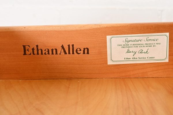 Ethan Allen French Louis Philippe Cherry Wood Nine-Drawer Dresser or Credenza - Image 8