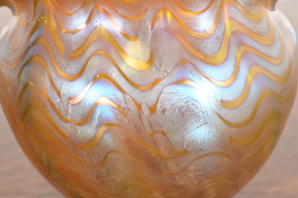 Loetz Art Nouveau Phenomenon Gre Crete Iridescent Art Glass Vase - Image 8