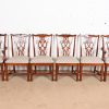 Baker Furniture Style Georgian Carved Mahogany Dining Chairs, Set of Six - Image 2