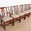 Baker Furniture Style Georgian Carved Mahogany Dining Chairs, Set of Six - Image 4