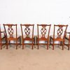 Baker Furniture Style Georgian Carved Mahogany Dining Chairs, Set of Six - Image 5