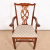 Baker Furniture Style Georgian Carved Mahogany Dining Chairs, Set of Six - Image 10