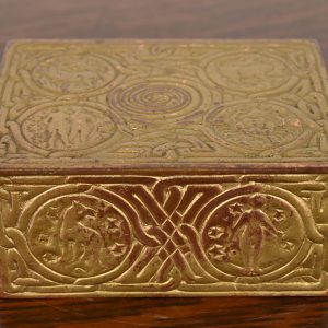 Tiffany Studios New York Zodiac Pattern Bronze Doré Box