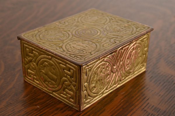 Tiffany Studios New York Zodiac Pattern Bronze Doré Box - Image 3