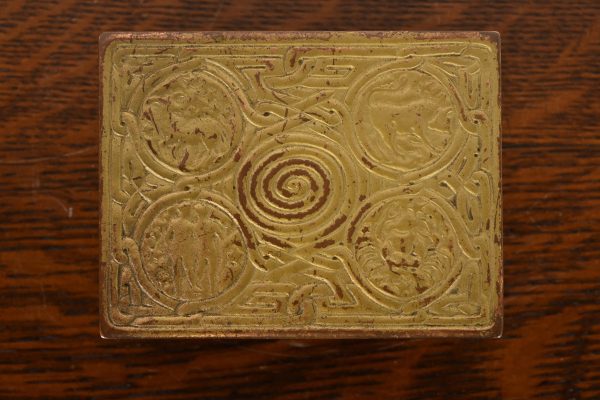 Tiffany Studios New York Zodiac Pattern Bronze Doré Box - Image 5