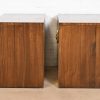 Mastercraft Mid-Century Hollywood Regency Campaign Walnut and Brass Nightstands, Pair - Image 9