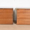 Mastercraft Mid-Century Hollywood Regency Campaign Walnut and Brass Nightstands, Pair - Image 10
