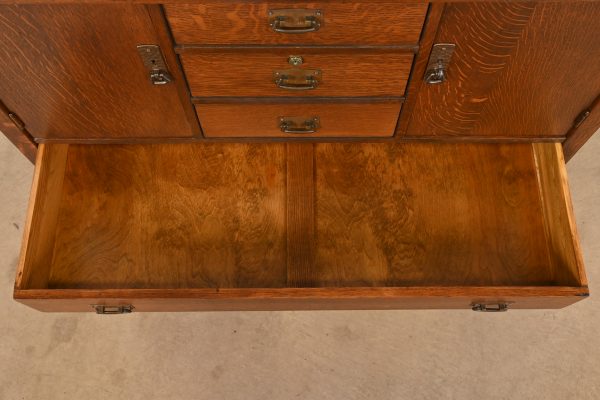 L. & J. G. Stickley Antique Mission Oak Arts & Crafts Sideboard, Newly Refinished - Image 6