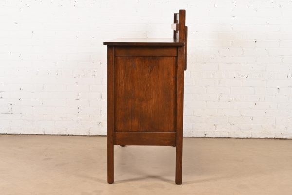 L. & J. G. Stickley Antique Mission Oak Arts & Crafts Sideboard, Newly Refinished - Image 10