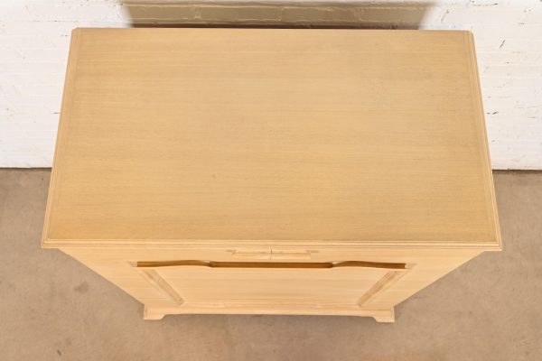 Grosfeld House Mid-Century Hollywood Regency Bleached Mahogany Highboy Dresser, Circa 1940s - Image 8