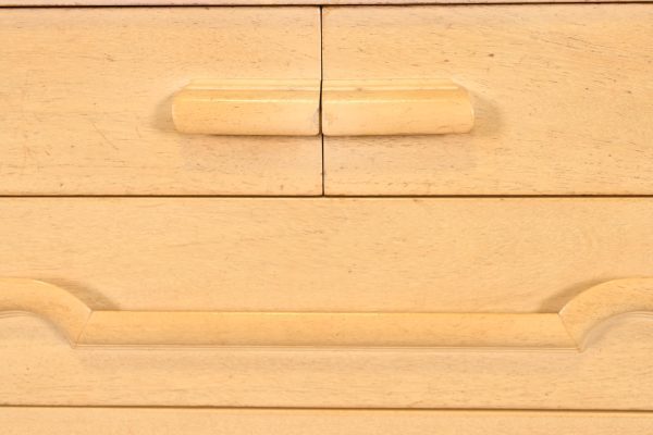 Grosfeld House Mid-Century Hollywood Regency Bleached Mahogany Highboy Dresser, Circa 1940s - Image 7