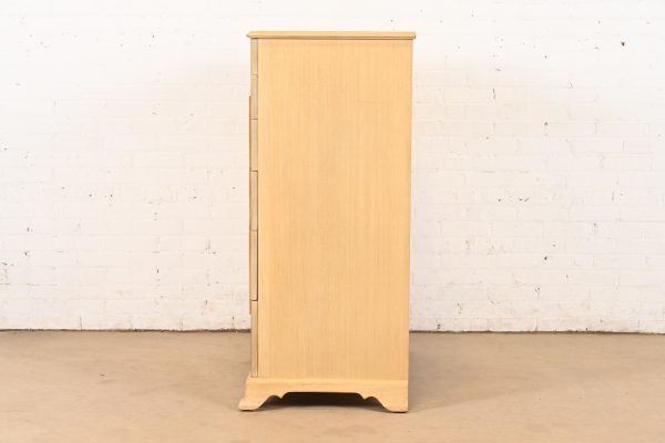 Grosfeld House Mid-Century Hollywood Regency Bleached Mahogany Highboy Dresser, Circa 1940s - Image 9