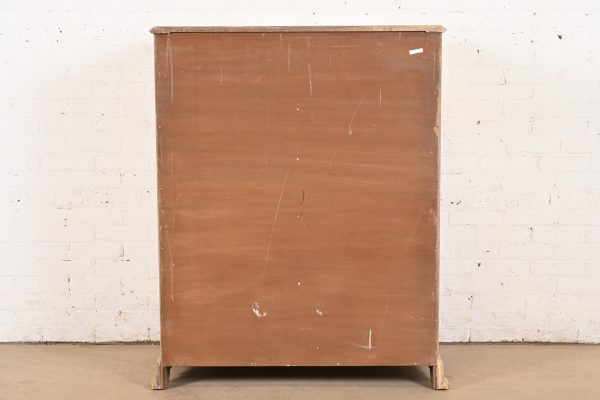 Grosfeld House Mid-Century Hollywood Regency Bleached Mahogany Highboy Dresser, Circa 1940s - Image 10