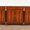 Baker Furniture French Empire Flame Mahogany Sideboard or Bar Cabinet