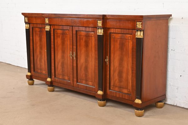 Baker Furniture French Empire Flame Mahogany Sideboard or Bar Cabinet - Image 3