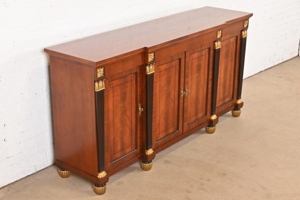 Baker Furniture French Empire Flame Mahogany Sideboard or Bar Cabinet - Image 4