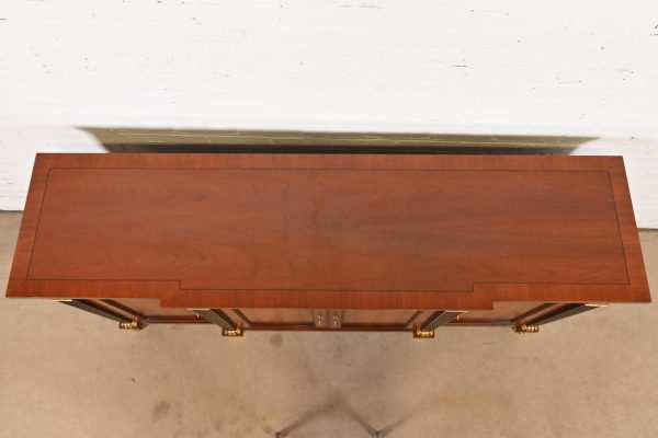 Baker Furniture French Empire Flame Mahogany Sideboard or Bar Cabinet - Image 9