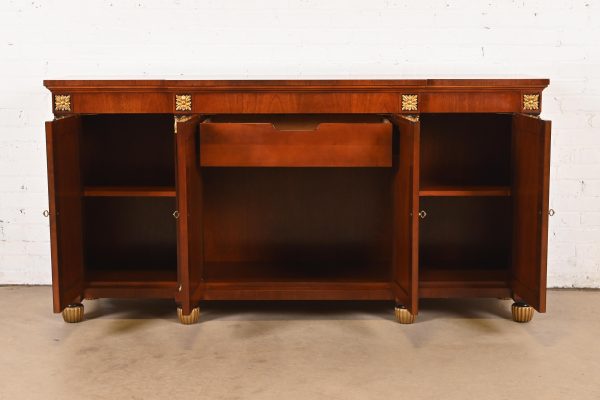 Baker Furniture French Empire Flame Mahogany Sideboard or Bar Cabinet - Image 5