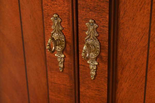 Baker Furniture French Empire Flame Mahogany Sideboard or Bar Cabinet - Image 6