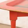 Baker Furniture Style Hollywood Regency Chinoiserie Red Lacquered Faux Bamboo Coffee Table - Image 6