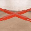 Baker Furniture Style Hollywood Regency Chinoiserie Red Lacquered Faux Bamboo Coffee Table - Image 7