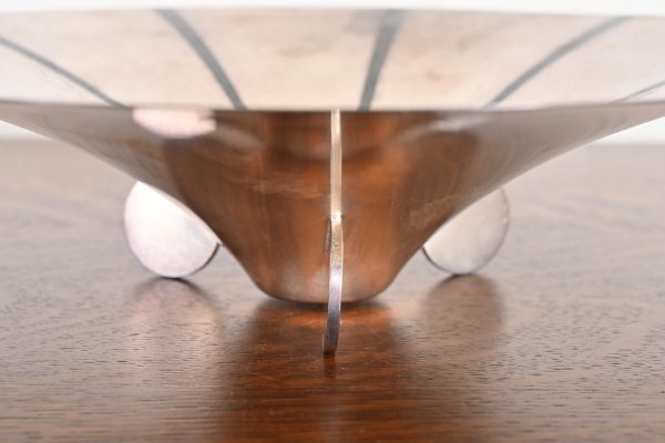 Antique Art Deco Silverplate Footed Centerpiece Bowl or Fruit Bowl by WMF Ikora, Circa 1930s - Image 6