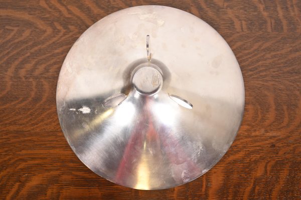 Antique Art Deco Silverplate Footed Centerpiece Bowl or Fruit Bowl by WMF Ikora, Circa 1930s - Image 7