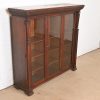 R. J. Horner Style American Empire Carved Oak Glass Front Triple Bookcase Cabinet, Circa 1890 - Image 4