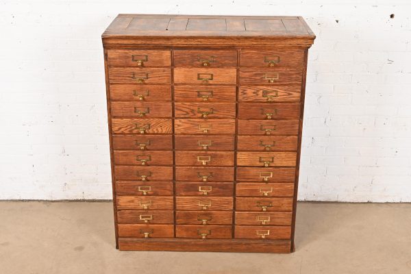 Antique Arts & Crafts 36-Drawer File Cabinet, Circa 1900 - Image 3
