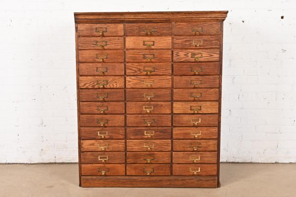 Antique Arts & Crafts 36-Drawer File Cabinet, Circa 1900 - Image 2