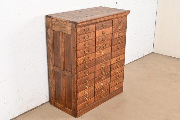 Antique Arts & Crafts 36-Drawer File Cabinet, Circa 1900 - Image 4