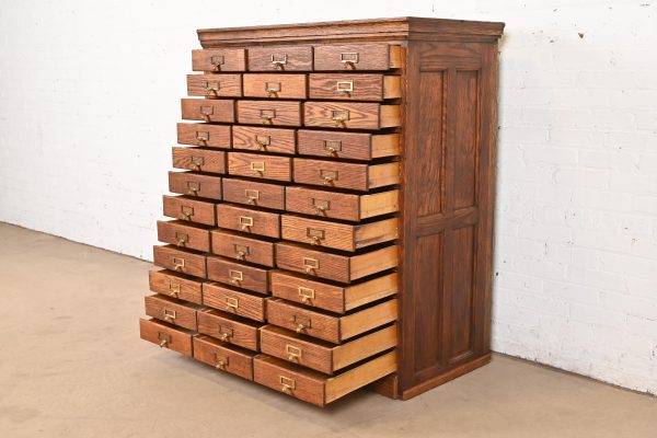 Antique Arts & Crafts 36-Drawer File Cabinet, Circa 1900 - Image 5
