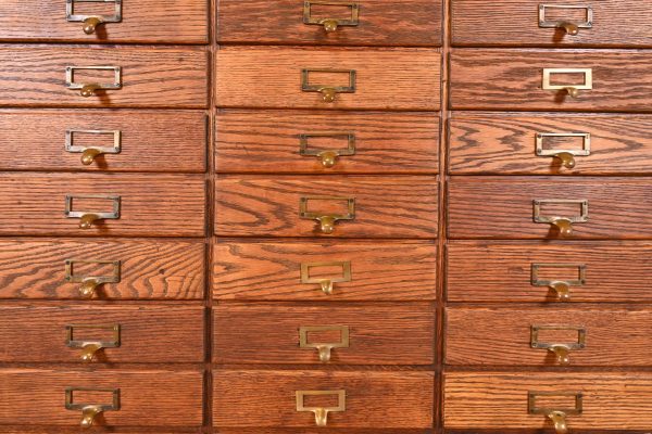 Antique Arts & Crafts 36-Drawer File Cabinet, Circa 1900 - Image 7