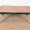 Raymond Sobota for Century Furniture Hollywood Regency Chinoiserie Burl Wood and Black Lacquer Extension Dining Table, Refinished - Image 7