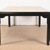 Raymond Sobota for Century Furniture Hollywood Regency Chinoiserie Burl Wood and Black Lacquer Extension Dining Table, Refinished - Image 10