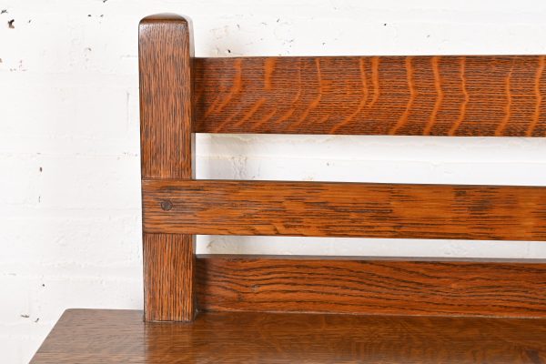 Gustav Stickley Antique Mission Oak Arts & Crafts Strap Hinge Sideboard, Circa 1910 - Image 8