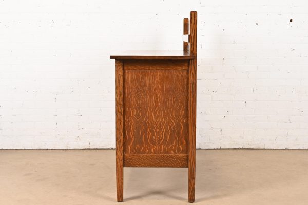 Gustav Stickley Antique Mission Oak Arts & Crafts Strap Hinge Sideboard, Circa 1910 - Image 10