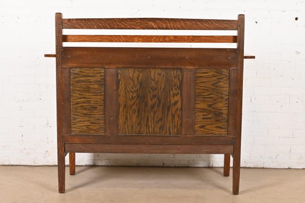Gustav Stickley Antique Mission Oak Arts & Crafts Strap Hinge Sideboard, Circa 1910 - Image 11
