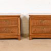 Thomasville Mid-Century Modern Hollywood Regency Campaign Nightstands, Pair - Image 3