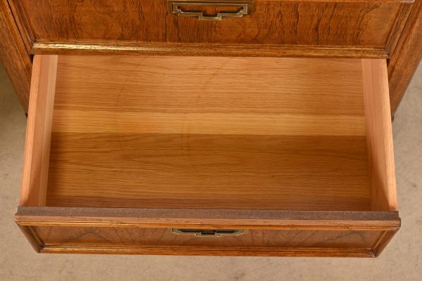 Thomasville Mid-Century Modern Hollywood Regency Campaign Nightstands, Pair - Image 6