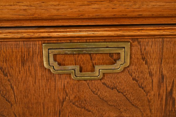 Thomasville Mid-Century Modern Hollywood Regency Campaign Nightstands, Pair - Image 8