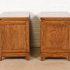 Thomasville Mid-Century Modern Hollywood Regency Campaign Nightstands, Pair - Image 10