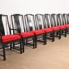 Raymond Sobota for Century Furniture Hollywood Regency Chinoiserie Black Lacquered Dining Chairs, Set of Ten - Image 4