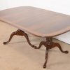 Drexel Heritage Georgian Banded Flame Mahogany Double Pedestal Extension Dining Table, Newly Refinished - Image 8