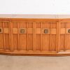 Henredon Style Mid-Century Modern Sculpted Walnut Sideboard Credenza, 1960s - Image 2